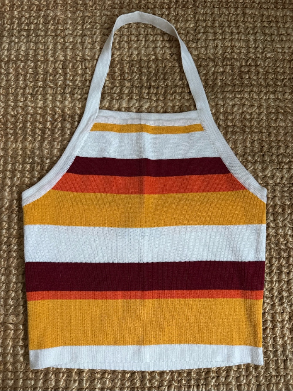 Retro Striped Halter Top
